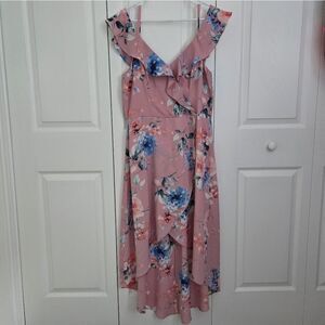 Pink Floral Sleeveless Dress Women's Size 2X